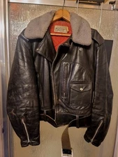 1950's Leather Motorcycle Jacket  Women's  Sears Vintage One User.