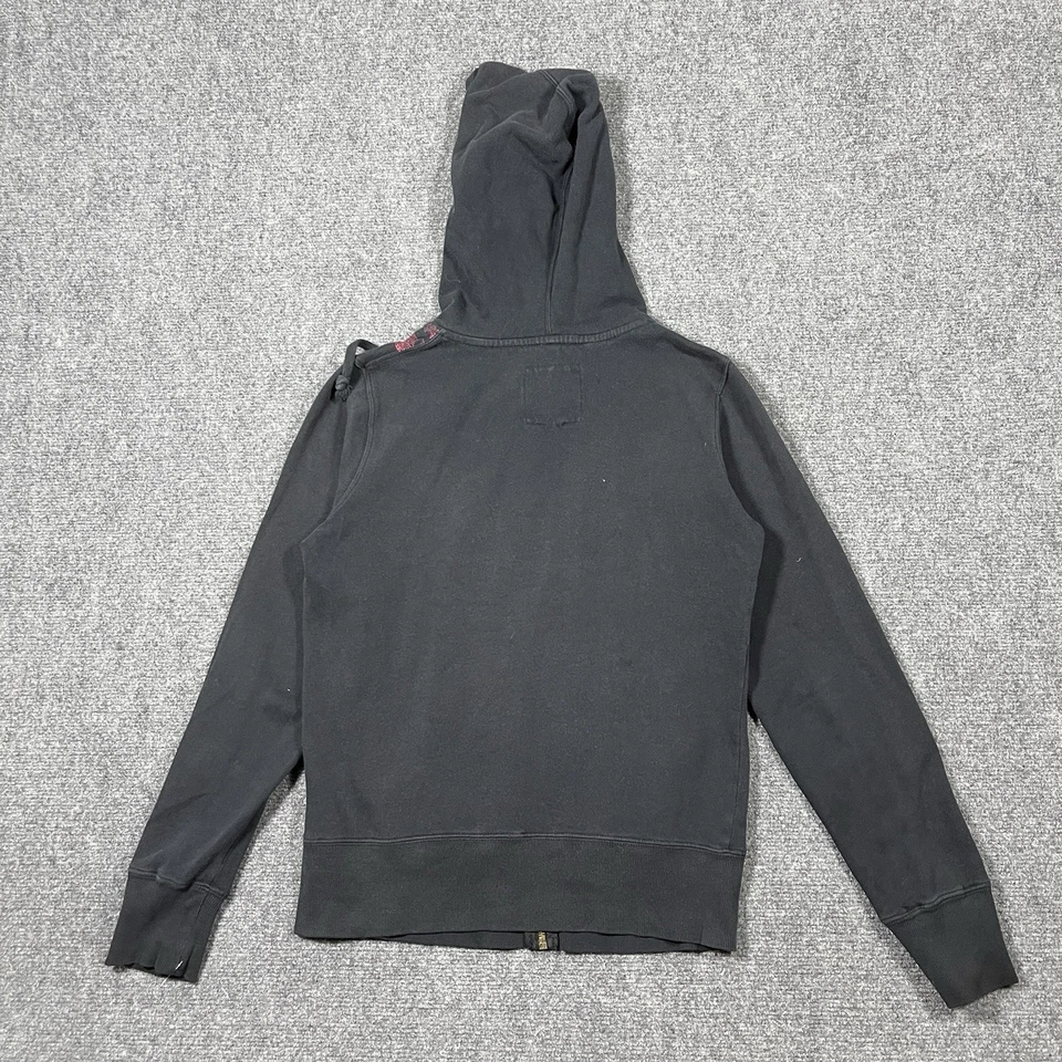 Vintage Y2K Billabong Zip Up Faded Black Hoodie Womens Medium 0935 - Image 2 of 4