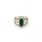 Southwest Sterling Turquoise Black Onyx Malachite Ring Lot of 5 #S5331-4 — photo 2