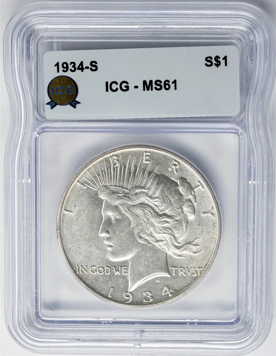 MS 61 Graded 1934 Year Peace Dollars (1921-1935) for sale | eBay