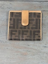 Fendi Vintage Canvas Zucca Snap Wallet