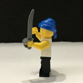 Lego 6240 Kraken Attackin' Pirate Green White Stripes Blue Bandana Figure pi096