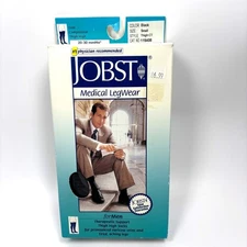 Jobst Compression Socks 20-30 mmHg Mens Small Thigh High Black Medical Legwear