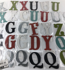 Lot Of 33 Magnetic   Letters Q X G D Y U F C - red black white etc 2.5" x 3.5"