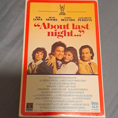 Factory Sealed Betamax ''About Last Night...'' (1986)  NTSC RCA/Columbia