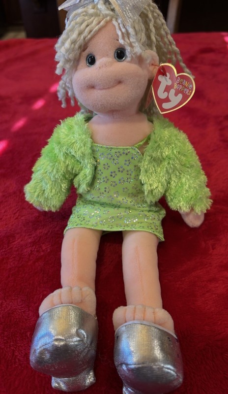 TY Beanie Boppers 2001 Glitzy Gabby Doll New with TY Tag 12” vintage collectible