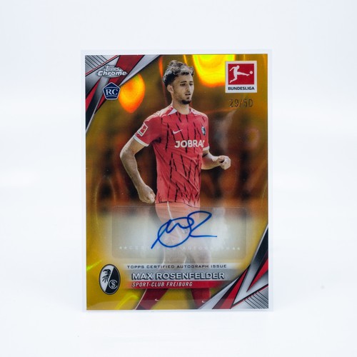 2024-25 Topps Chrome Bundesliga Max Rosenfelder Auto Gold Lava Rookie RC /50