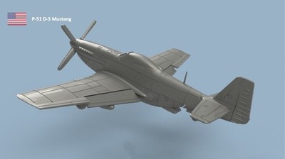 L'Arsenal Models 1/350 P-51 D-5 MUSTANG NORTH AMERICAN (5) 3D Printed Set