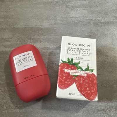NIB! Glow Recipe Strawberry   BHA Pore Smooth Blur Drops Serum 
