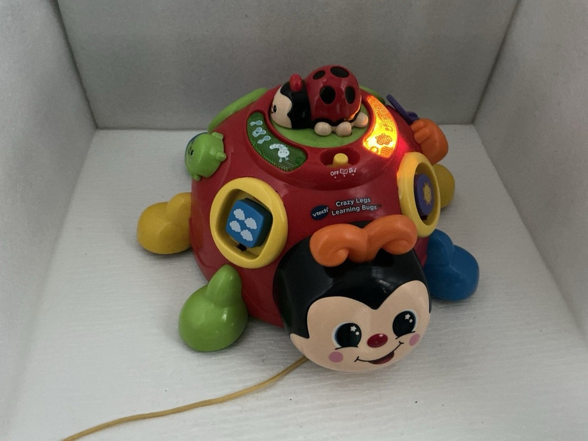 Vtech Crazy Legs Learning Bugs Ladybug Interactive Pull Toy