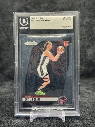 2024 Prizm WNBA Caitlin Clark Auto Rookie #22 RC Signed BAS Beckett Authentic