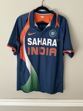 Nike Sahara India Polo Jersey Shirt Adult XL Blue Orange Fit Dry Cricket Team
