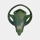 Roseville Pottery Cosmos Green 1939 Art Deco Pottery Ceramic Wall Pocket 1285-6