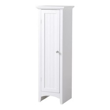 Pemberly Row 15" 1-Door Wood Kitchen Storage Pantry in White