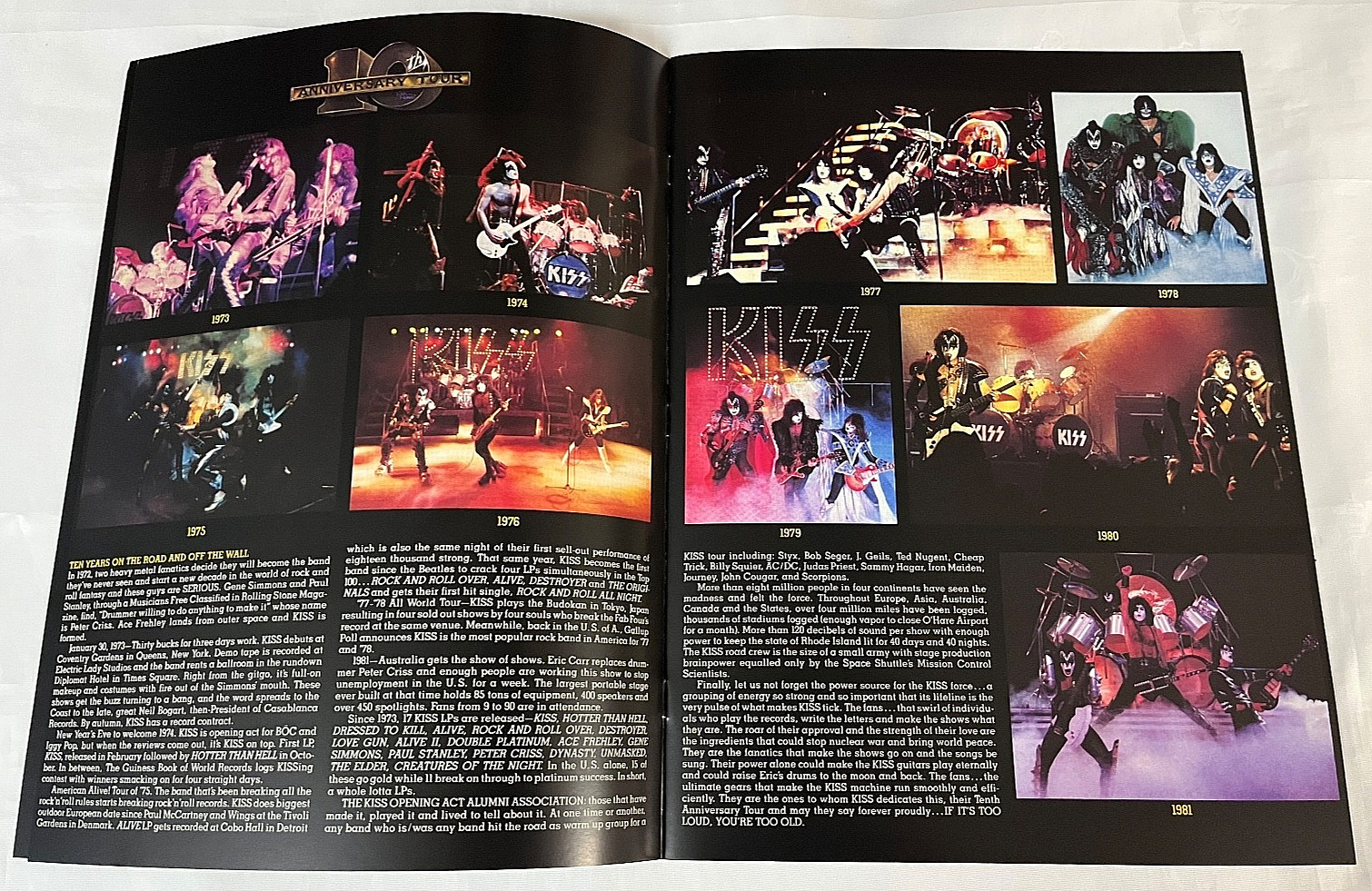 KISS CREATURES OF NIGHT 40 Anniv Deluxe Box Set Tour Book Program GENE PAUL ACE