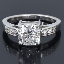 Amazing 2.62Ct Certified White Diamond Solitaire Ring-Great Luster, Tariffs FREE