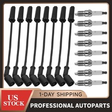 8PCS 9748UU Wires & 41-110 Spark Plugs Set For Chevy GMC 4.8L 5.3L 6.0L US