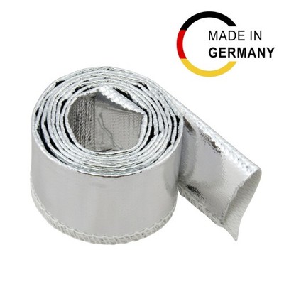 0,5m Aluminium Hitzeschutzschlauch 20mm Fiberglas Kabelschutz Thermo Schlauch