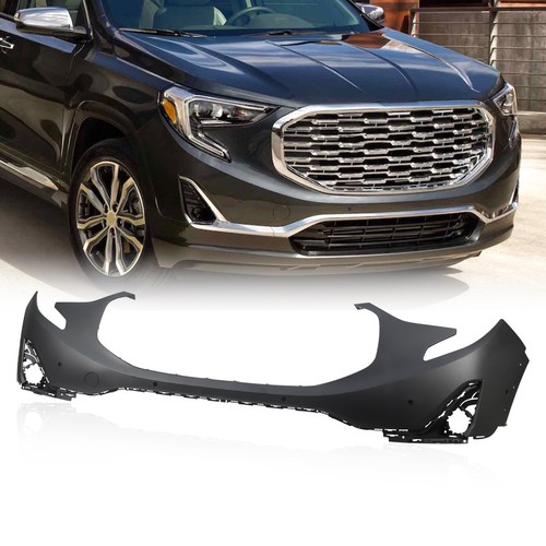 Primed Front Bumper Cover For 2018 2019 2020 2021 GMC Terrain W/Senser Holes