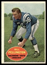 1960 Topps Bill Pellington - RC Baltimore Colts #8