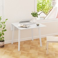 Homcom Esstisch Klappbar, KüChentisch FüR 2-4 Personen, Klapptisch Holz Weiß