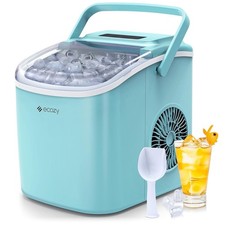 ecozy Portable Ice Maker Countertop, 9 Cubes Ready in 6 Mins, 26 lbs in 24 Ho...