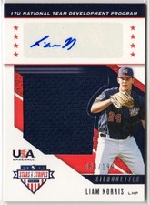 2019 Panini USA Stars 7 Stripes Silhouettes Jersey Auto /199 #USA-DO Liam Norris