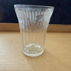 clear jeanette Iris And Herringbone Flat Bottom Tumbler Hard To Find Old — photo 2