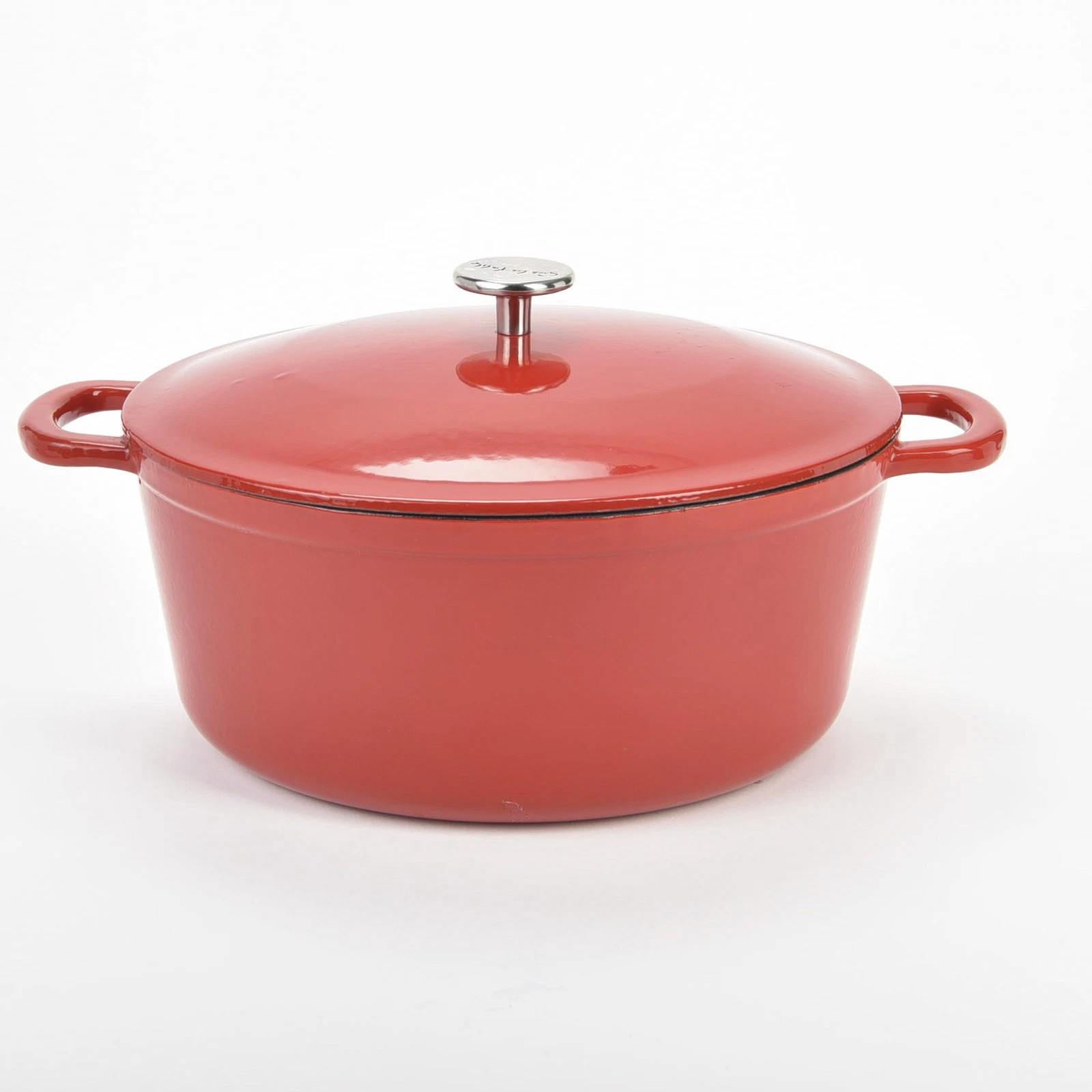 Sur La Table Red Enameled Cast Iron 8 Quart Oval Dutch Oven