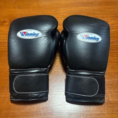 Winning グローブms-600B size 16oz black Winning Boxing Gloves 16 oz MS-600B Black Pro Tape type Japan
