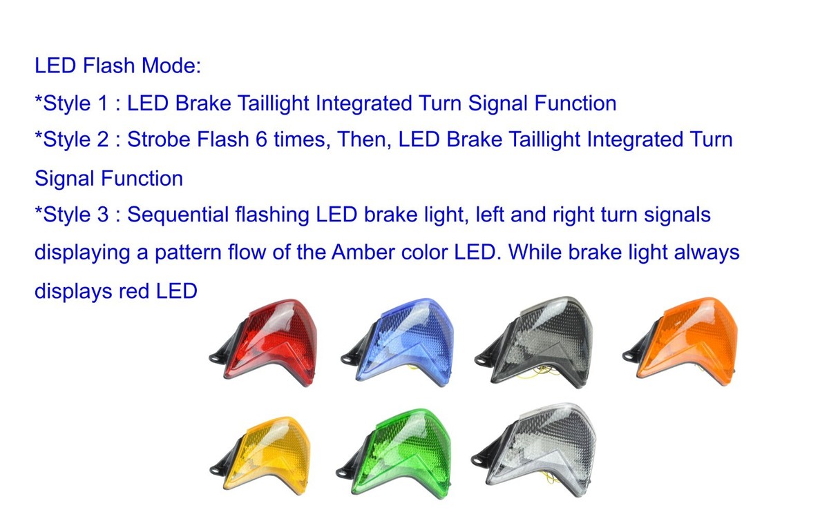 For Kawasaki Ninja ZX10R;ZX6R;2005-2006;Sequential LED Rear Lamp
