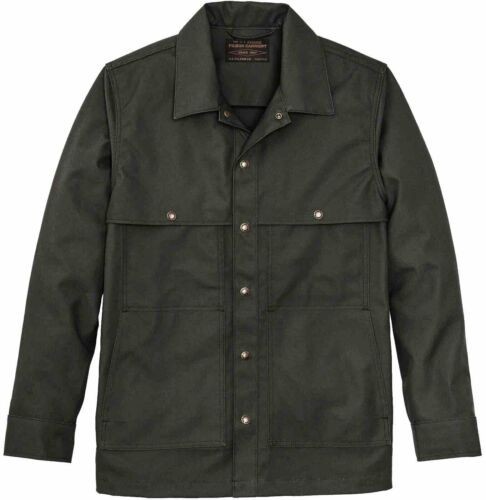 Filson Dry Tin Jac Shirt Made in USA Otter Green Jacket XXL Work