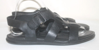 Ecco Black Leather Size 40 EU 9-9.5 US Women s Sandals Comfort