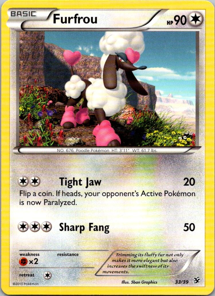 Furfrou 33/39 Kalos Starter Set Pokemon Near Mint