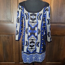 T/O Sweaters Mini Dress Womans Large Aztec Tribal Festival Southwestern Western