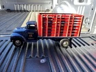 c1957 Tonka High rack stake truck #32 repop gate door w 4 animals 2 Tonka horses
