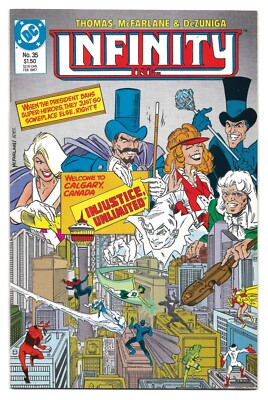 Infinity Inc #35 : NM : ''Beat the Clock'' : Injustice Unlimited, Global Guardians