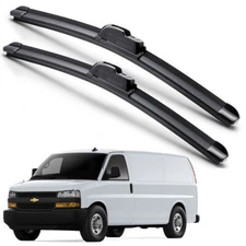 For 2003-2025 Chevy Express GMC Savana Windshield Wiper Blade Hybrid Silicone