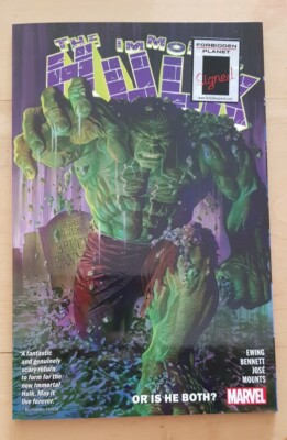 Immortal Hulk 1 TPB, Softcover, Signed by Al Ewing, Marvel Comics 2018, NM