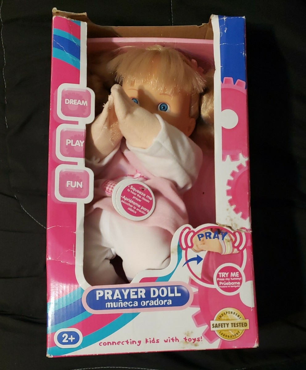 Prayer Doll Blonde Girl Cap Overalls Vintage New Box RARE | eBay
