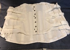 Vintage CAMP White Steel Boned Corset Girdle Shapewear Renaissance Wear Size 46