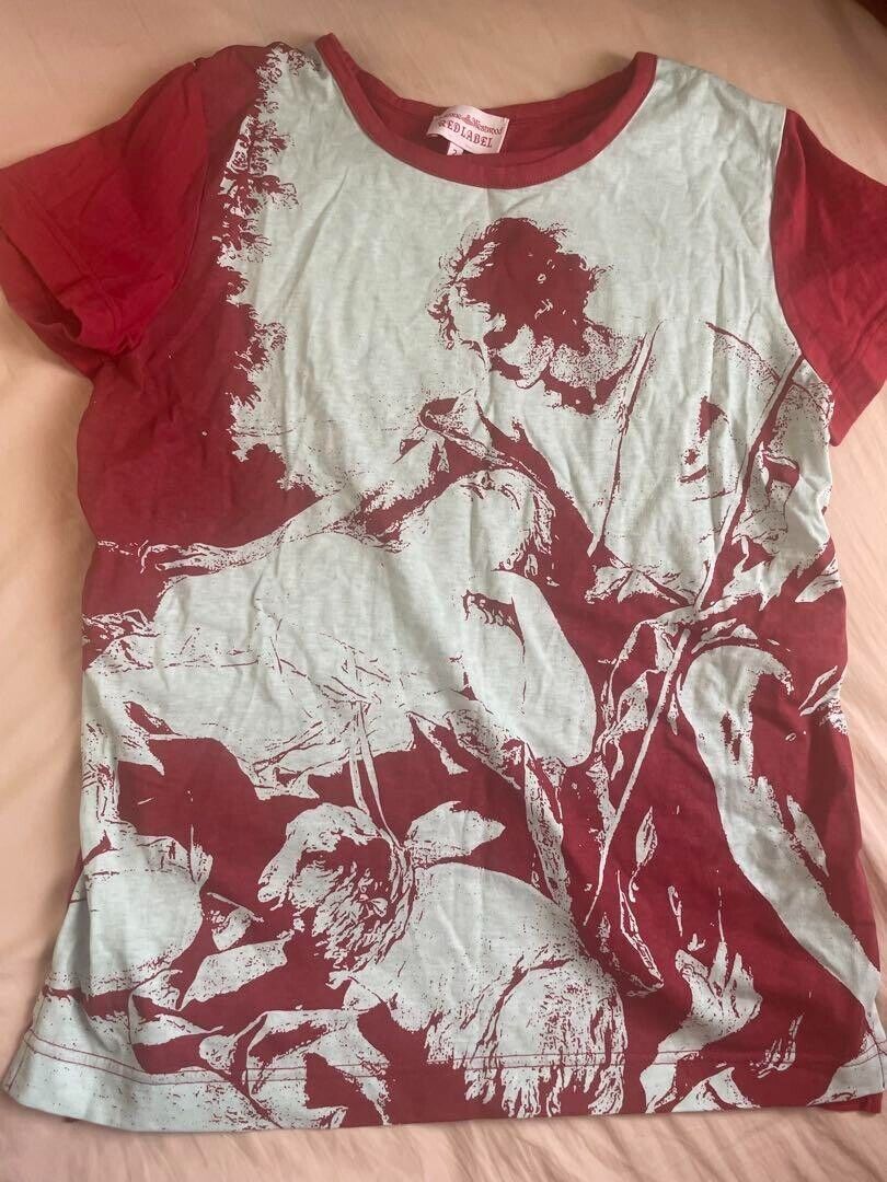 Vivienne Westwood Red Label Women's T-Shirt Tops Red White Vivienne Westwood Red Label Women's T-Shirt Tops Red White