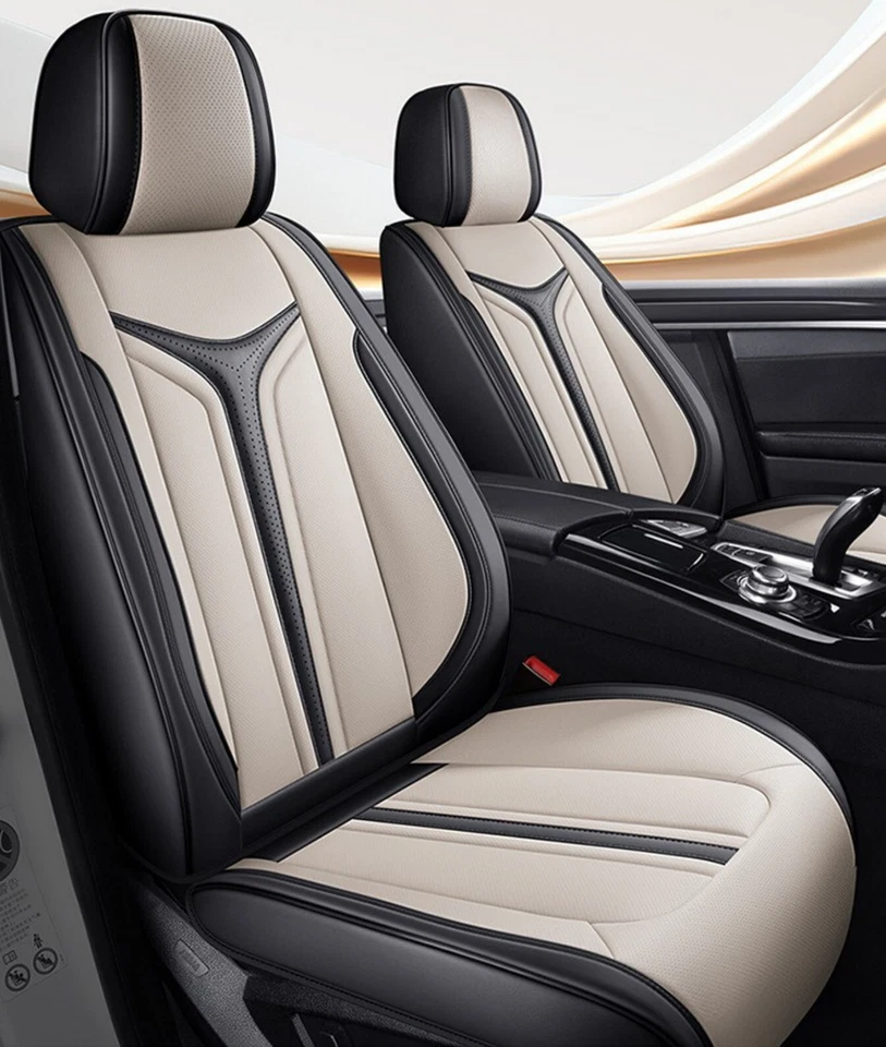 For HONDA Car Seat Cover Full Set 5 Seat Leather Front Rear Protector Cushion Foto 4 de 4