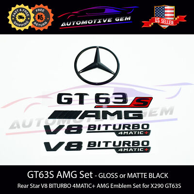GT63S AMG V8 BITURBO 4MATIC+ Star Emblem Black Badge Combo Set Mercedes X290