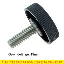 EDELSTAHL-FOTOSCHRAUBE mit Rändelkopf 19mm (...