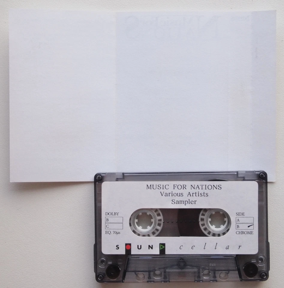 VARIOUS - MUSIC FOR NATIONS SAMPLER PROMO CASSETTE TAPE FT. VENOM, Y&T, DETRITUS - Image 3 of 4