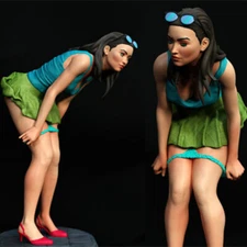 Underpants Girl Full Resin Figure Model Kit 1/24 Scale Unpainted Unassembled Toy