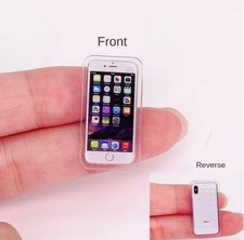 Dollhouse Miniature Cell Phones 1/6 Scale Iphone Design Apple logo on backside