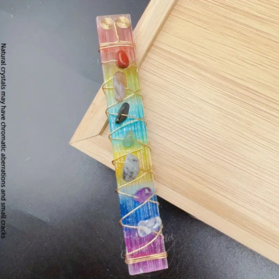 1 Stück 7 Chakra Kristalle Selenit Stab Natur Tumble Poliert Geschenk Yoga Meditation