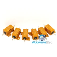 6 PCS 25W WATT POWER METAL SHELL WIREWOUND RESISTOR 0.01-18K Ω CLASS J ±5% NEW